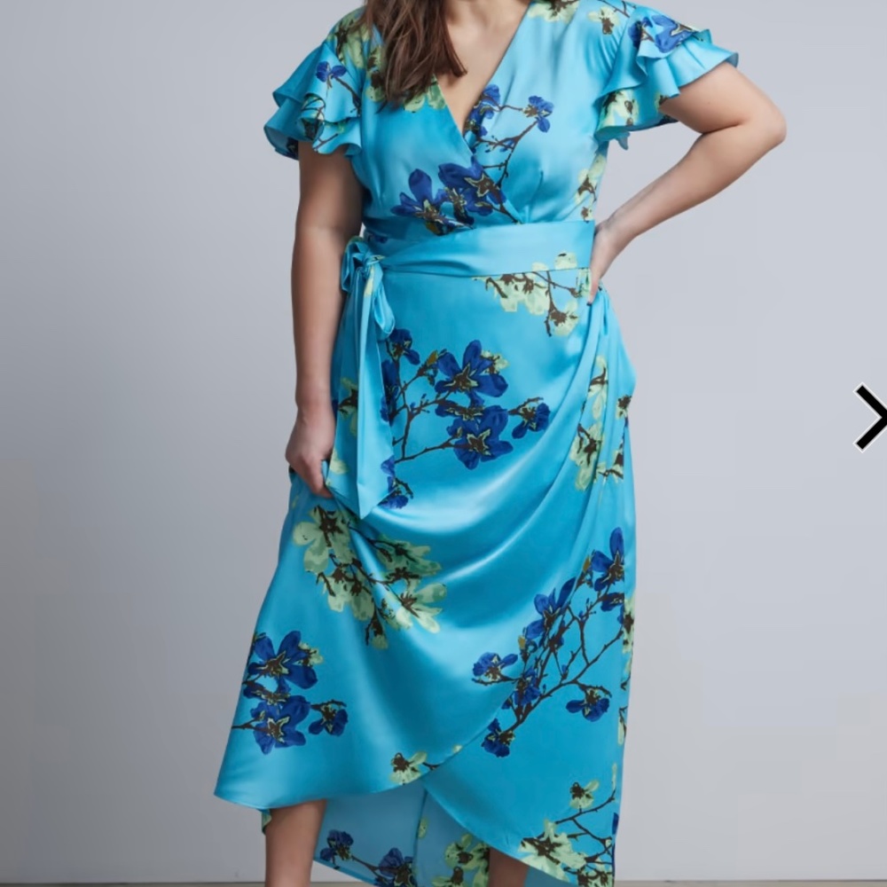 Plus Floral Wrap Dress New York Company